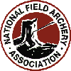 Tree stump with arrow-National Field Archery Association logo